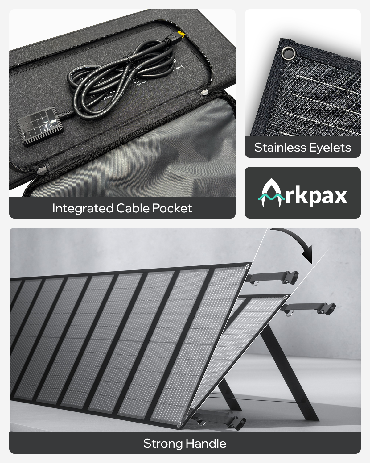 Arkpax 200W Foldable Portable Solar Panel