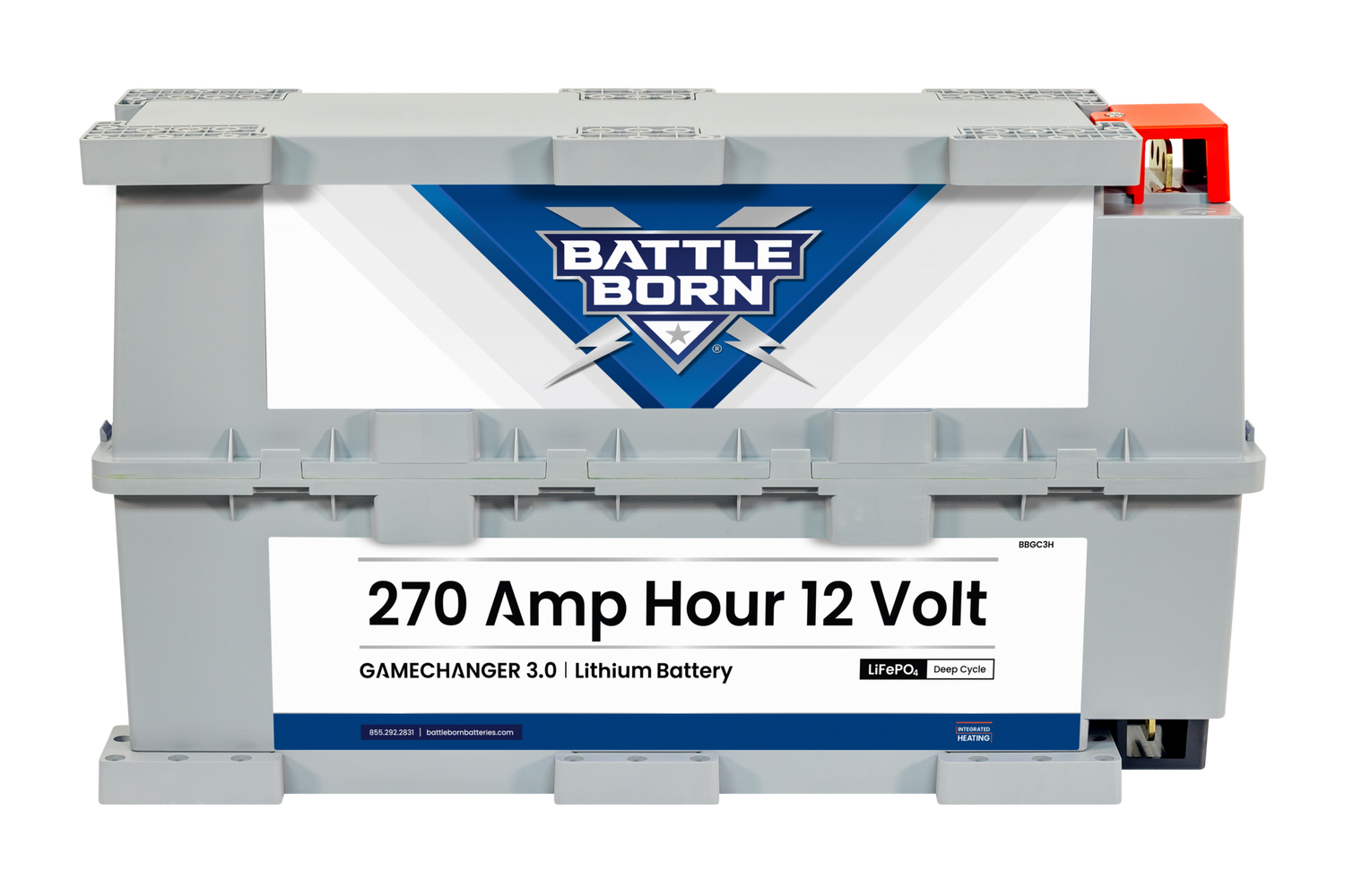Battle Born 12V 270Ah LiFePO4 GC3 Heated Battery