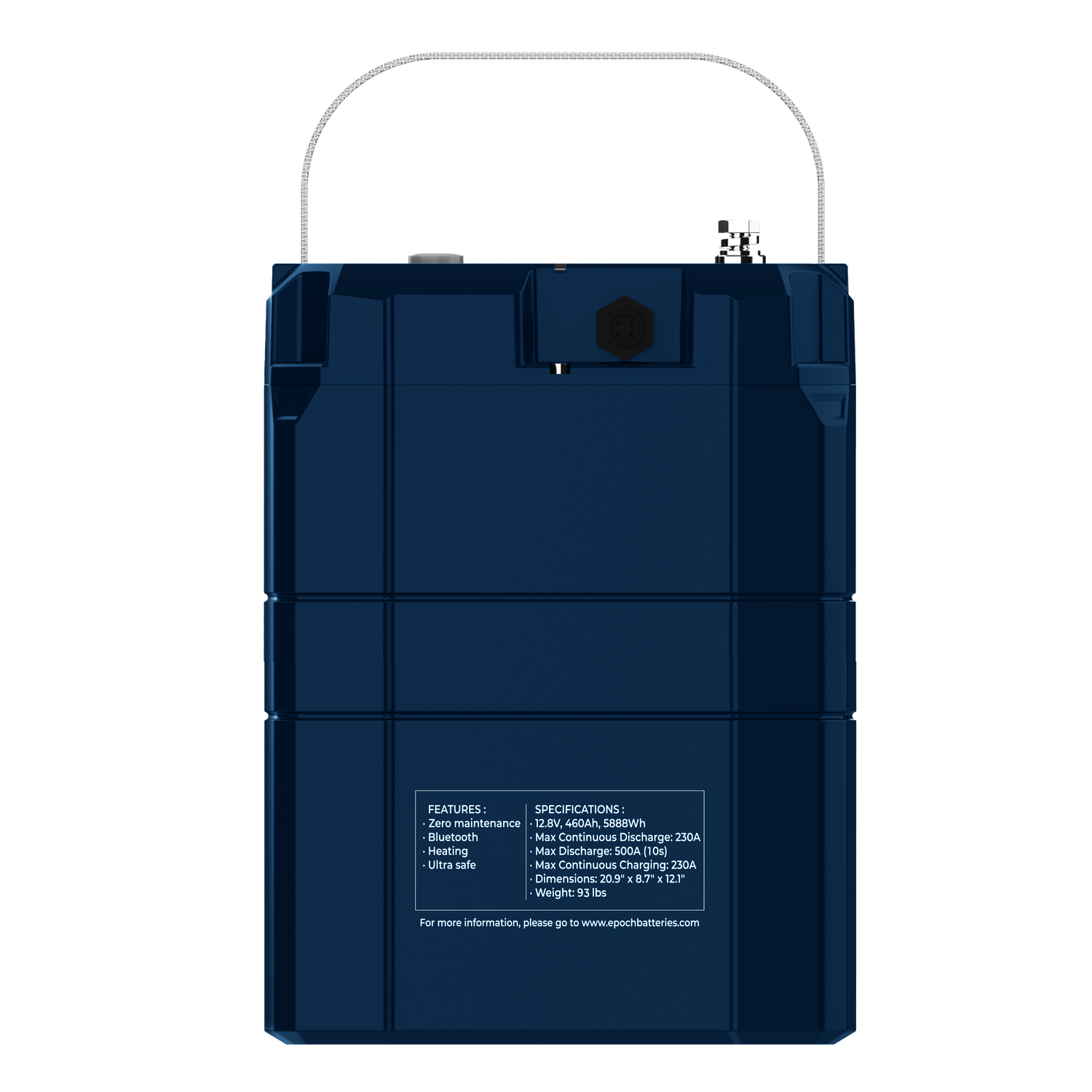 Epoch 48V 100Ah LiFePO4 Battery – Heated, Bluetooth, Victron Comms (V2-T Elite Series)