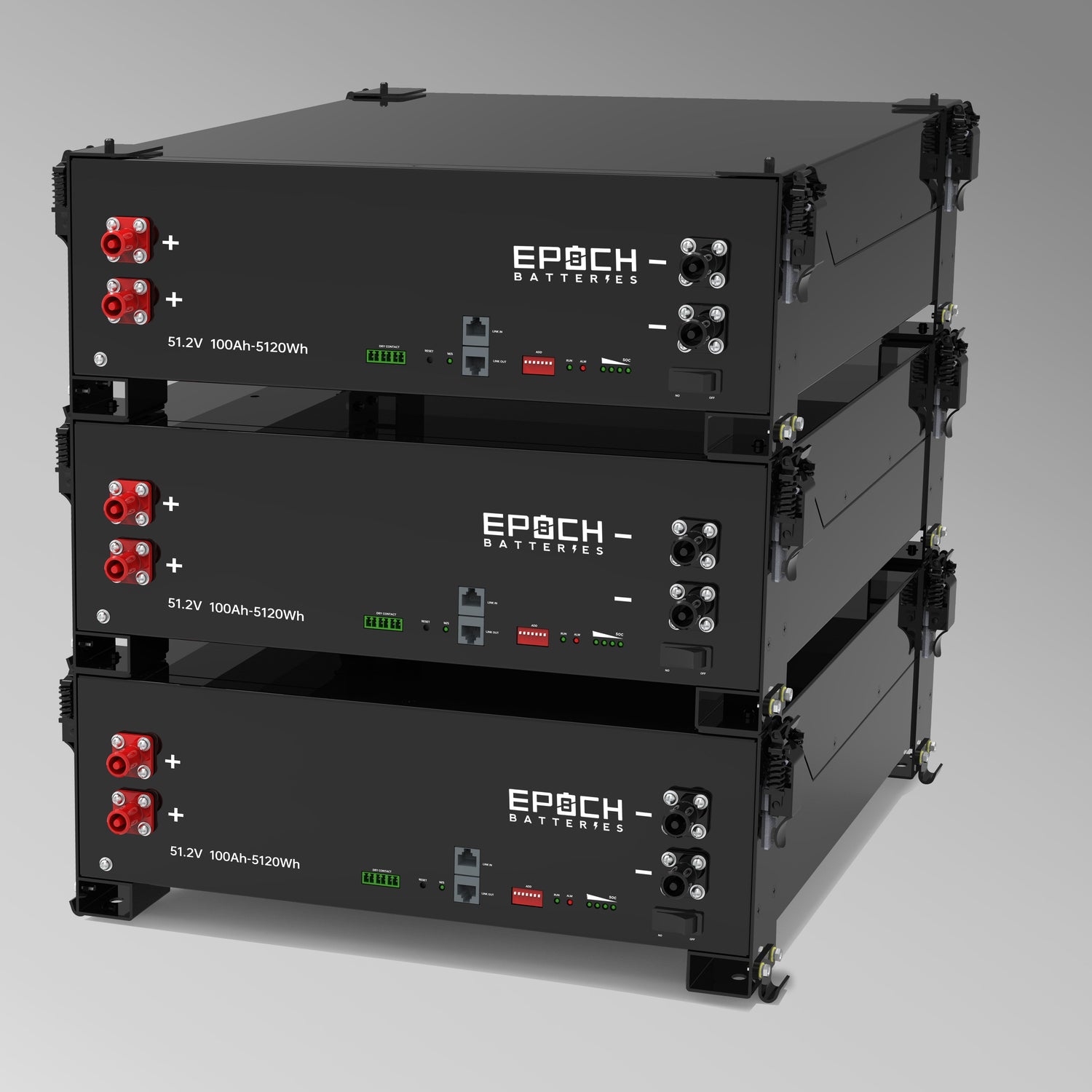 Epoch 48V 100Ah Server Rack LiFePO4 Battery – Self-Heating, CAN/RS485