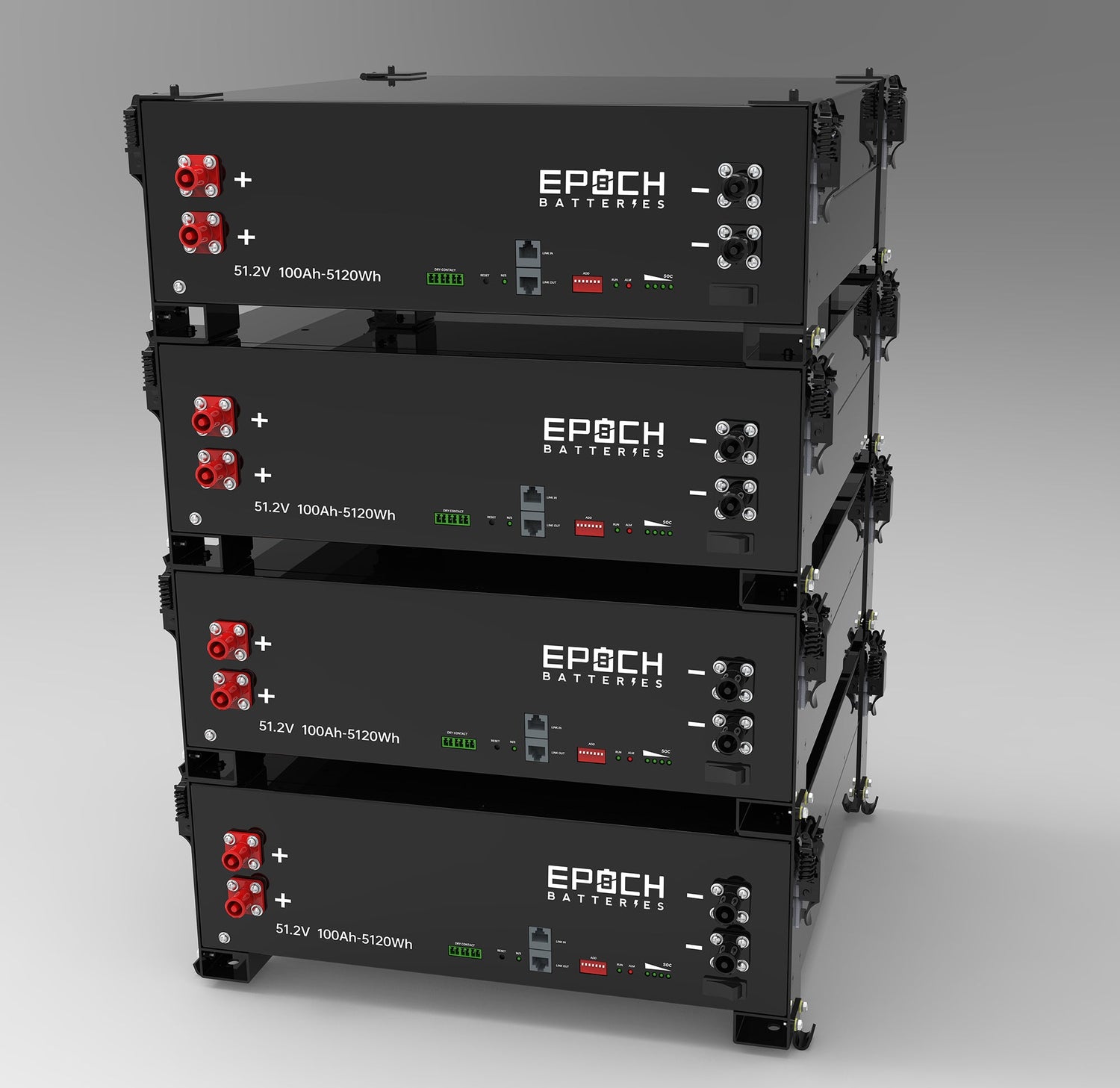 Epoch 48V 100Ah Server Rack LiFePO4 Battery – Self-Heating, CAN/RS485