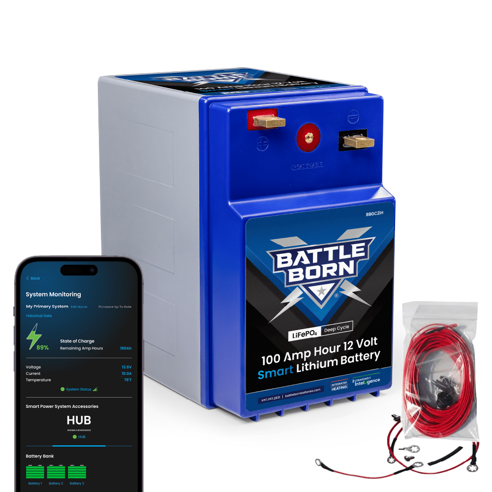 Battle Born 12V 100Ah GC2 Smart Heated LiFePO4 Battery