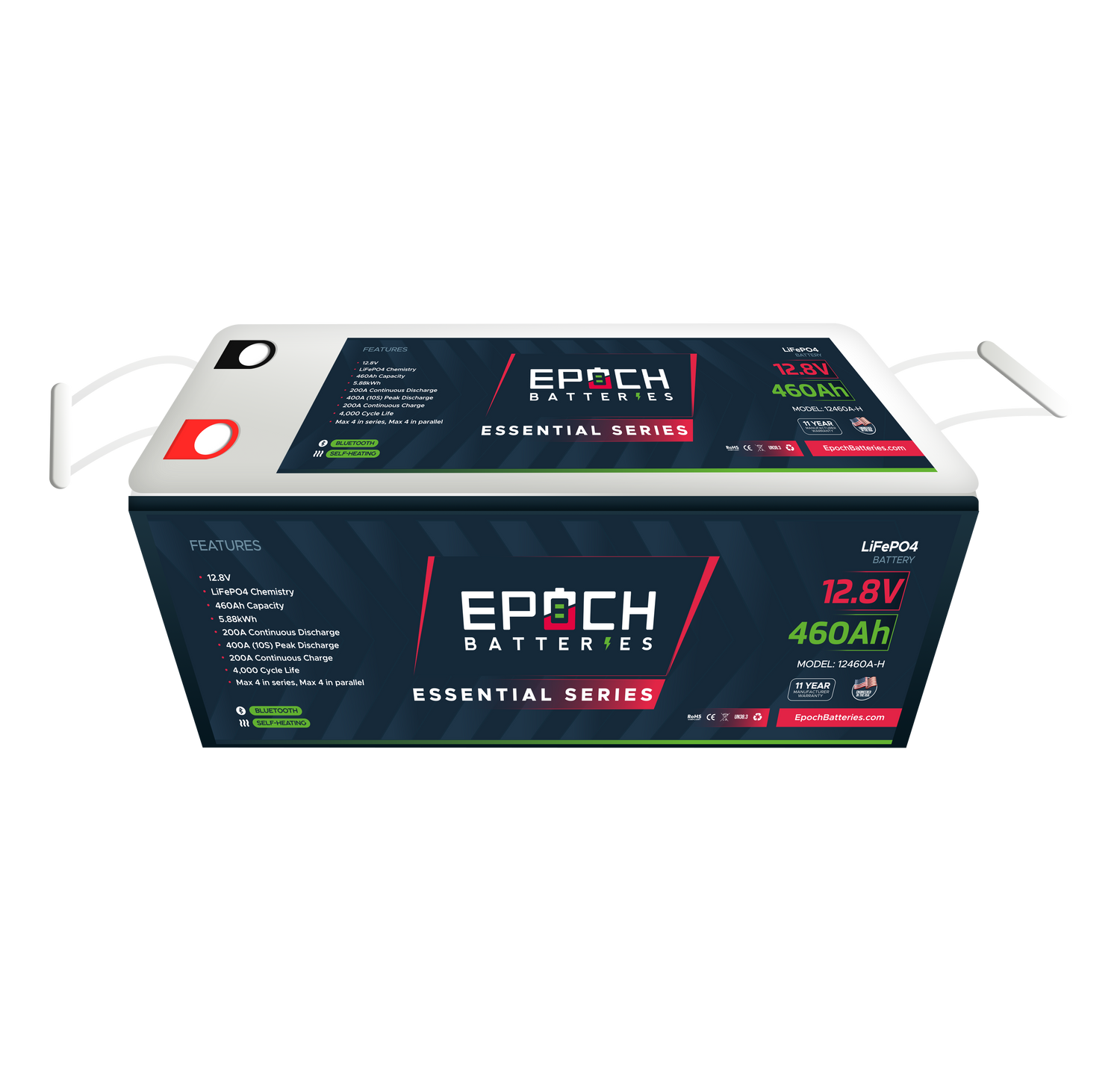 Epoch 12V 460Ah LiFePO4 Battery – Heated, Bluetooth (Essential Series)