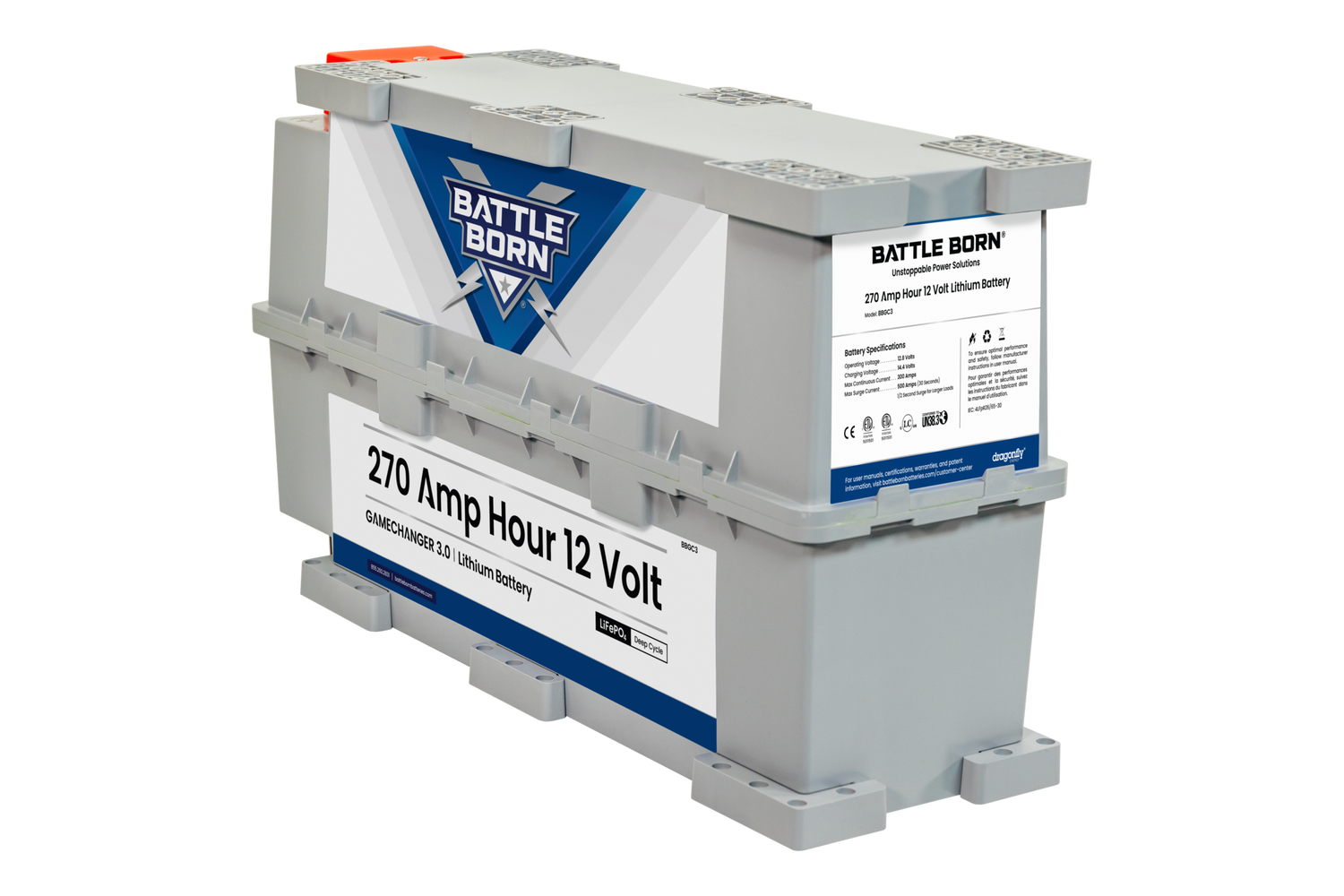 Battle Born 12V 270Ah LiFePO4 GC3 Battery