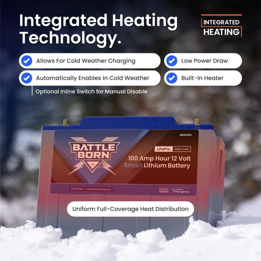 Battle Born 100Ah 12V Smart Heated LiFePO4 Battery