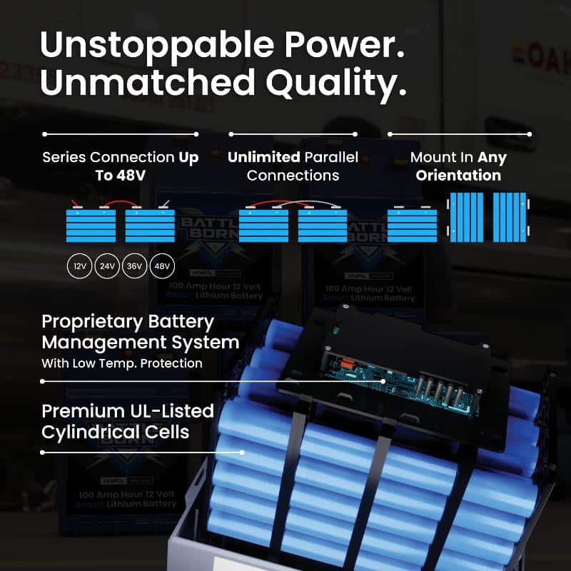 Battle Born 12V 100Ah GC2 Smart LiFePO4 Battery