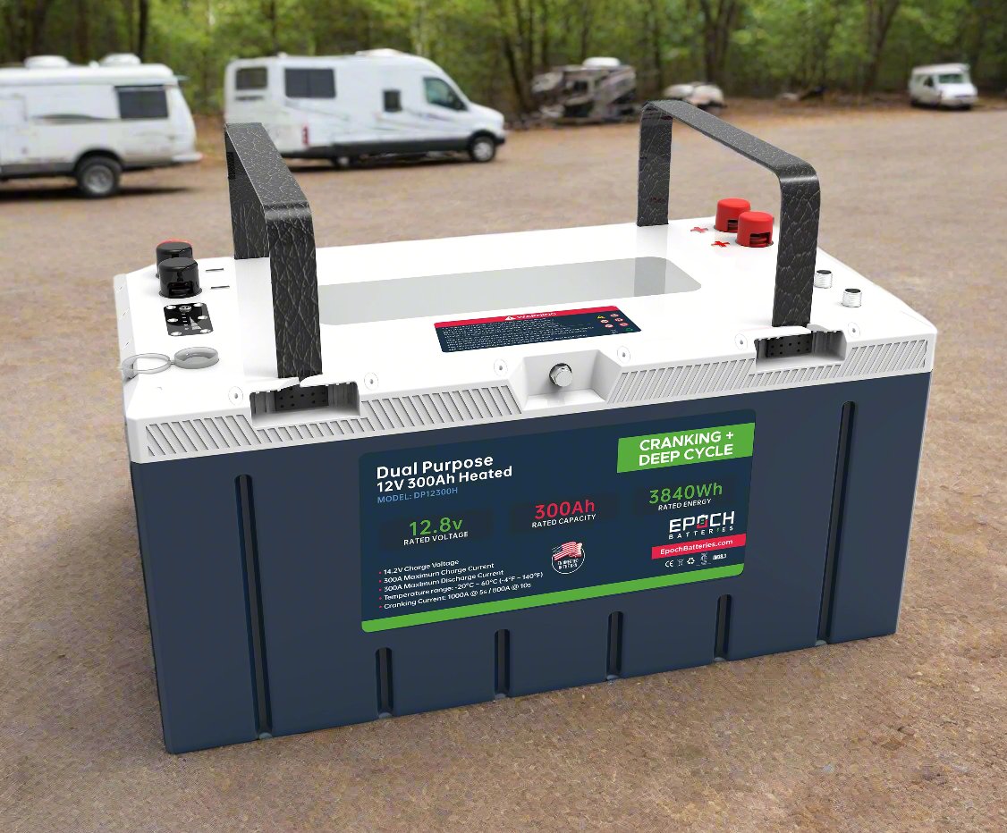 Epoch 12V 300Ah LiFePO4 Battery – Dual Purpose, Cranking, Deep Cycle (Pro Series)