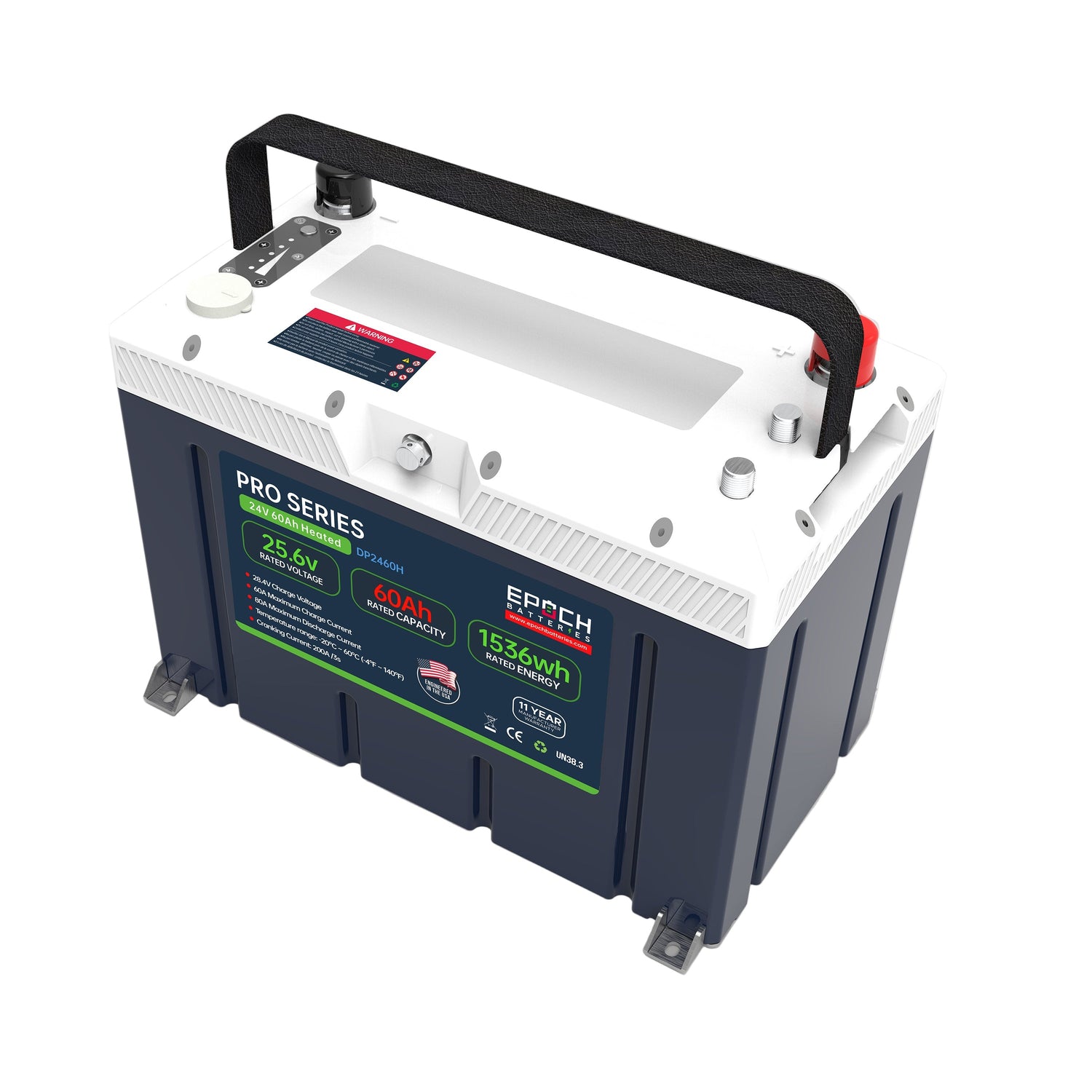 Epoch 24V 60Ah LiFePO4 Battery – Heated, Bluetooth, Victron Comms (Pro Series)