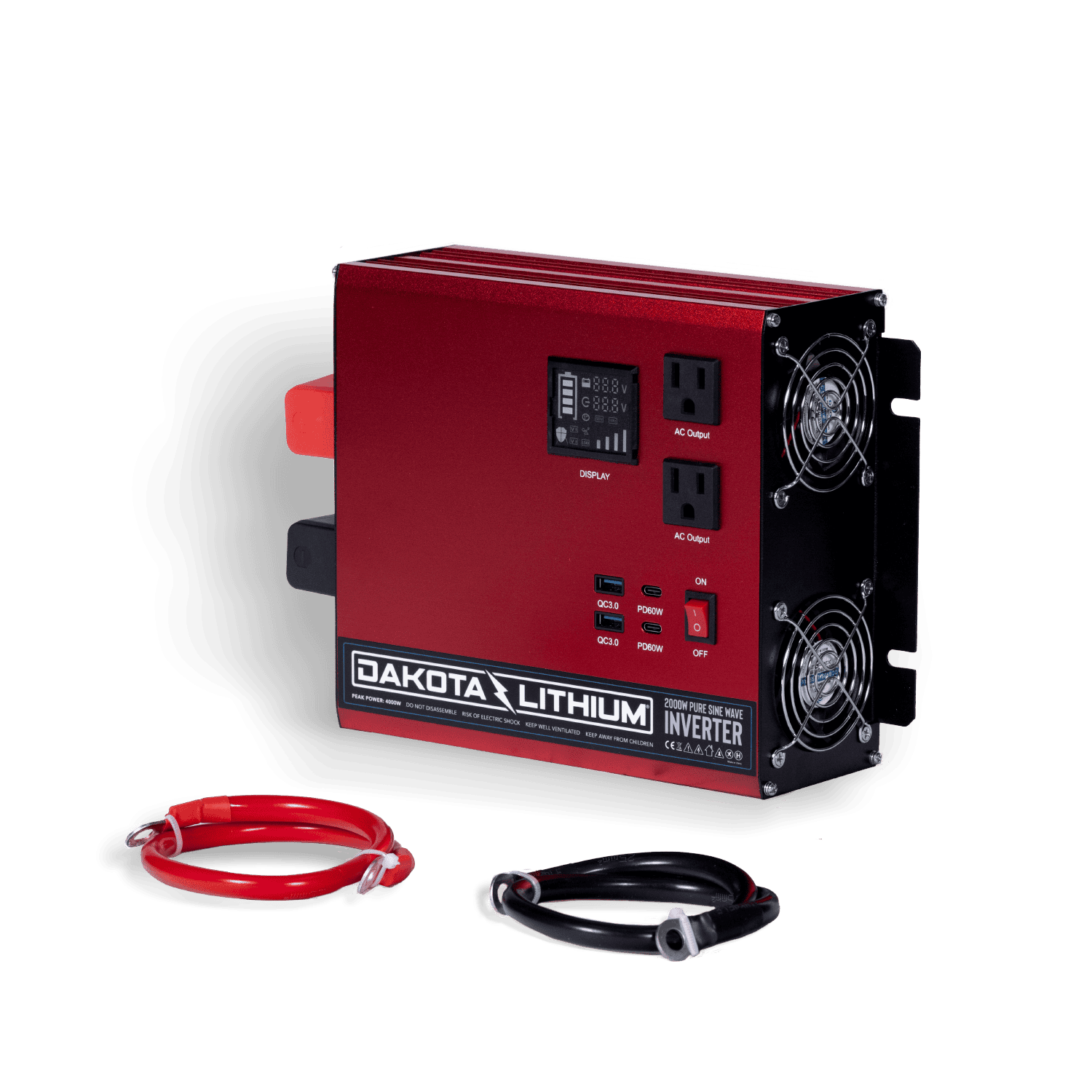 Dakota Lithium 12V 2000W Pure Sine Wave Inverter