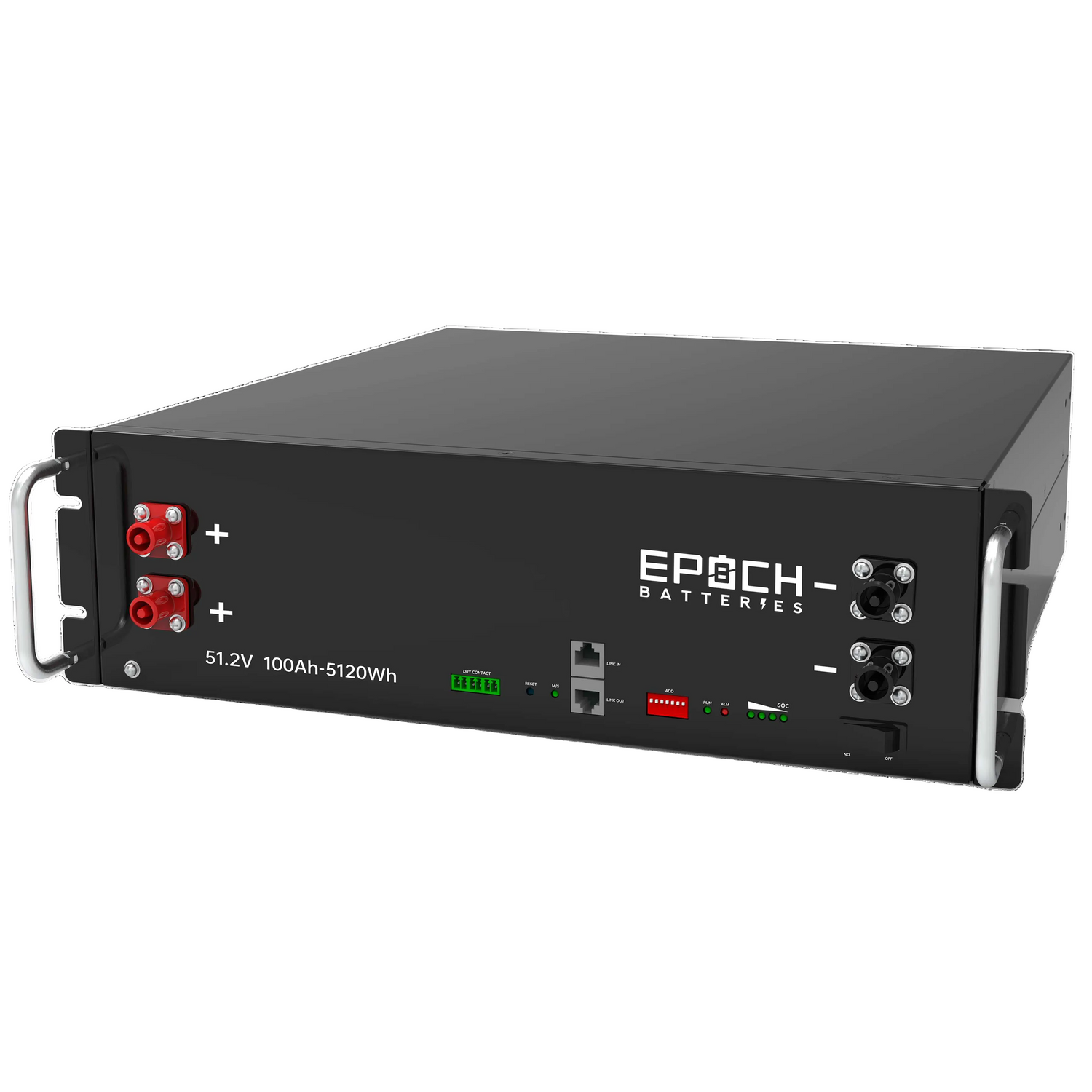 Epoch 48V 100Ah Server Rack LiFePO4 Battery – Self-Heating, CAN/RS485