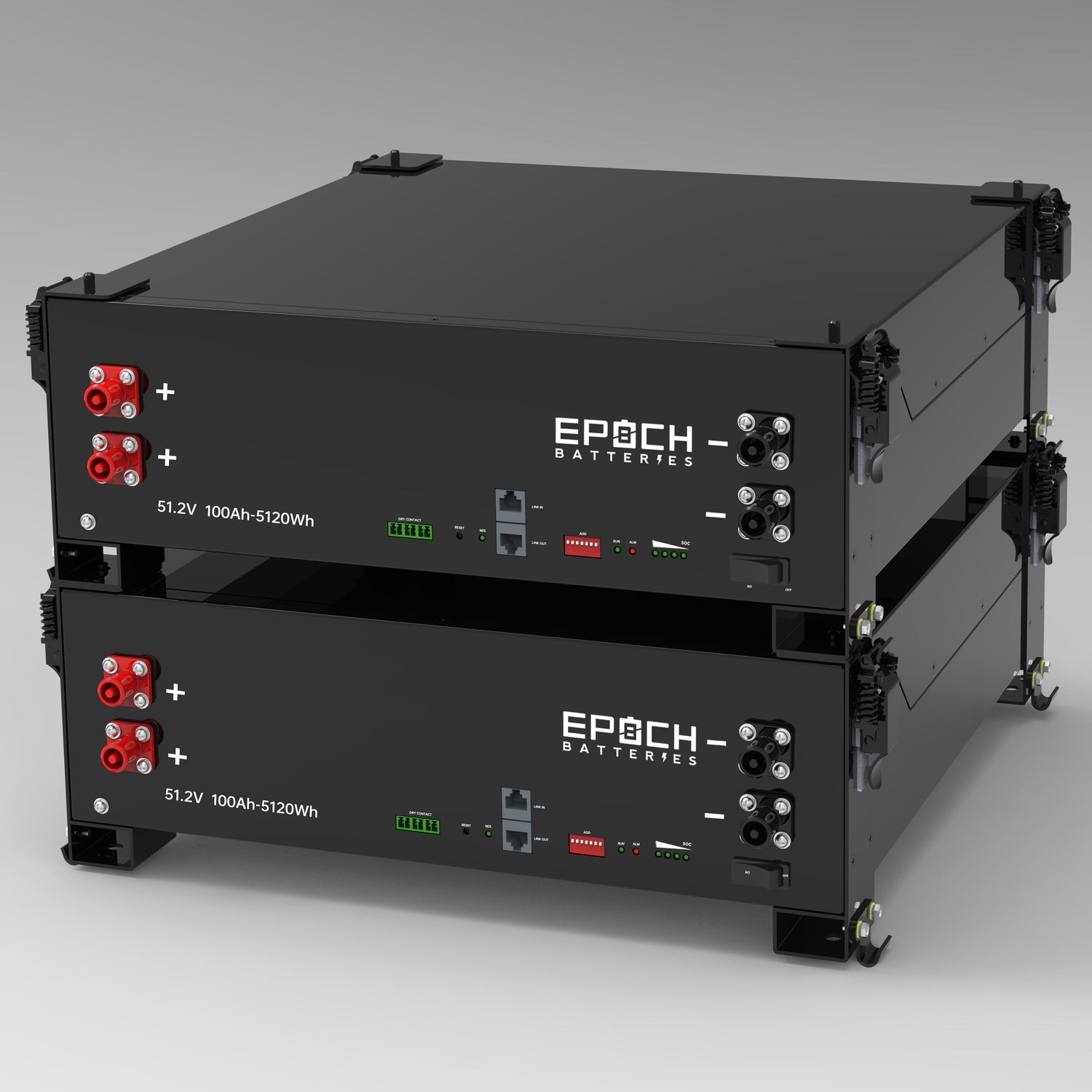 Epoch 48V 100Ah Server Rack LiFePO4 Battery – Self-Heating, CAN/RS485